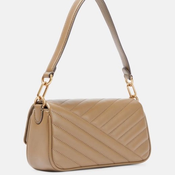 Kira Small Chevron-Quilt Flap Shoulder Bag Sand color - Picture 4 of 6